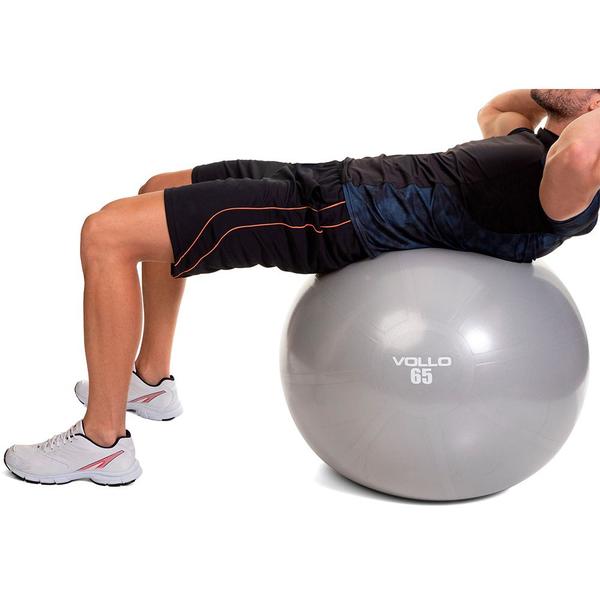 Imagem de Bola Suíça para Pilates e Yoga com Bomba 65cm VP1035 - Vollo