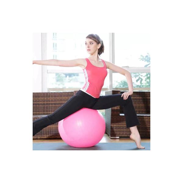 Imagem de Bola Suíça para Pilates Yoga Abdominal 65cm com Bomba Bola de Exercícios Ginástica Academia Treino Fisioterapia