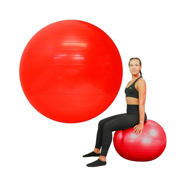 Imagem de Bola Suiça Pilates 55cm Para Yoga Abdominais 150kg Vermelha