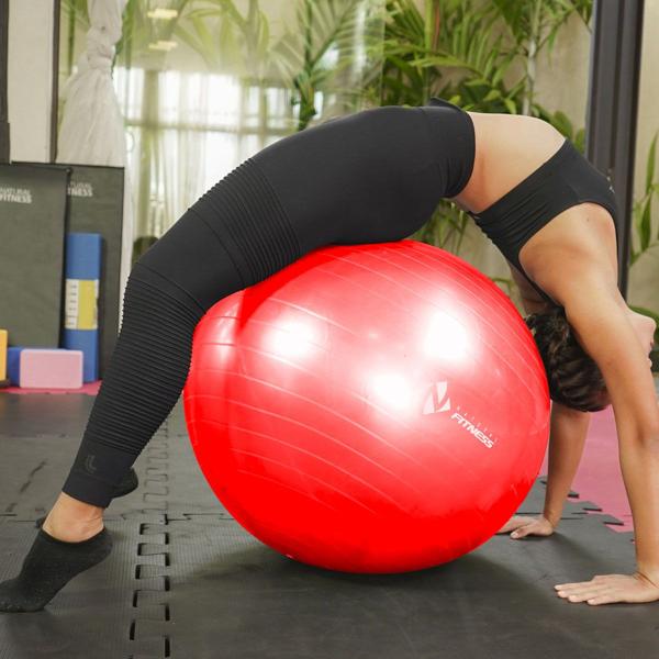 Imagem de Bola Suiça Pilates 55cm Para Yoga Abdominais 150kg Vermelha