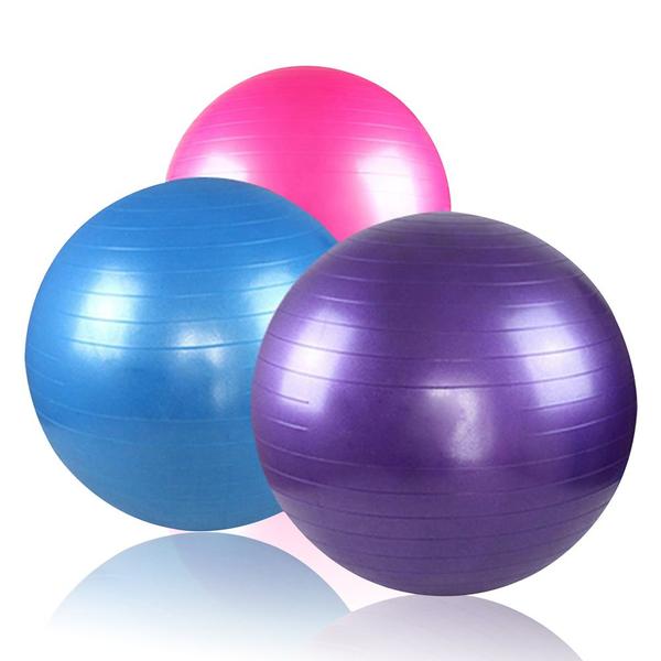 Imagem de Bola Suiça Pilates Yoga Abdominal Fitness 55cm + Bomba Exercícios Força 815