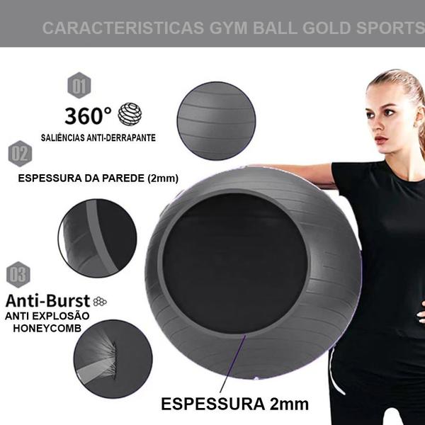 Imagem de Bola Suiça Pilates Yoga Advance 25cm Com Bomba de Encher Gold Sports