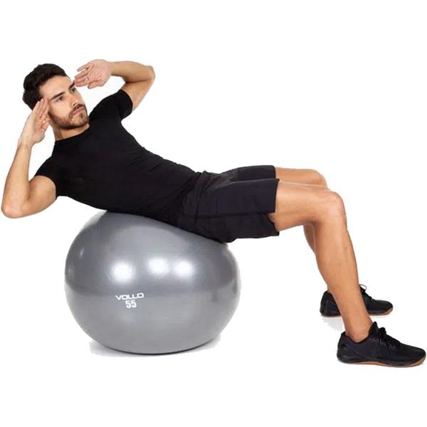 Bola Suíça Pilates Yoga Gym Ball - Com Bomba 55cm - Vollo Imagem de Bola Suíça Pilates Yoga Gym Ball - Com Bomba 55cm - Vollo