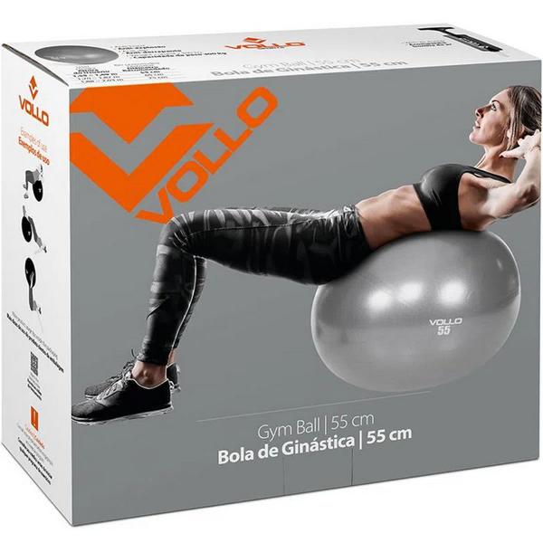 Imagem de Bola Suíça Pilates Yoga Gym Ball - Com Bomba 55cm - Vollo