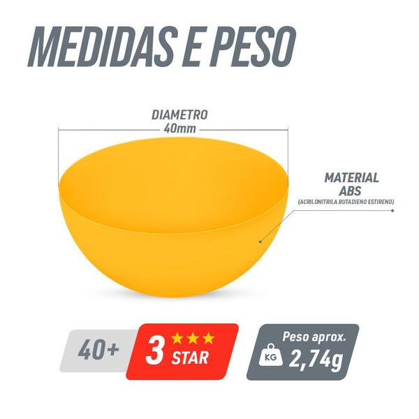 Imagem de Bola tênis de mesa ping pong 3 estrelas Pista e Campo - 6un