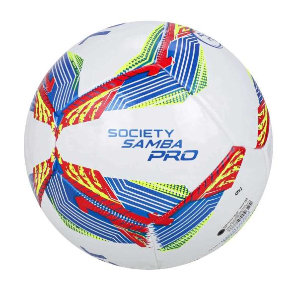 Imagem de Bola Topper 7397 Samba Pro 2024 Society Unissex - Amarelo e Vermelho