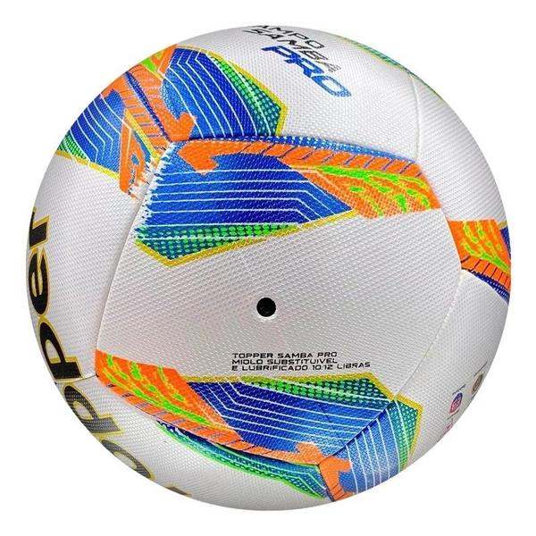 Imagem de Bola Topper Samba Pro - unissex - branco e laranja