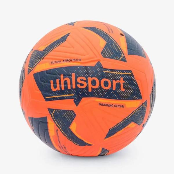 Imagem de Bola Uhlsport Futsal Aerotrack Laranja/Marinho