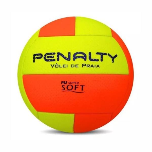 Imagem de Bola Vôlei De Praia Modelo XXI Penalty Laranja Verde Ultra Fusion Azul 12 Gomos Oficial Lançamento