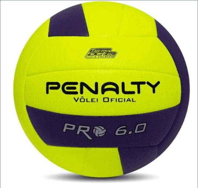 Imagem de Bola Volei Penalty 6.0 Pro X - Amarela/roxa/preta