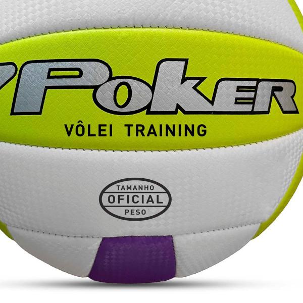 Imagem de Bola Vôlei Training VLT 140 Soft N4 Praia Quadra Válvula Removível Poker