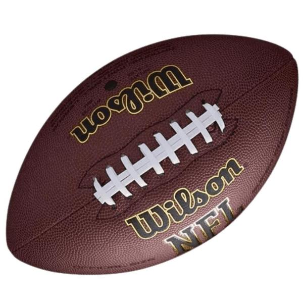 Imagem de Bola Wilson Futebol Americano NFL Super Grip Marrom e Dourado