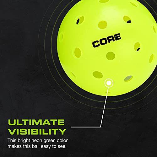 Imagem de Bolas CORE para Pickleball - Iniciantes e Profissionais - USPA Aprovadas - 40 Furos