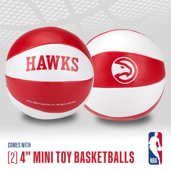 Imagem de Bolas de basquete de brinquedo Franklin Sports NBA Atlanta Hawks 4", pacote com 2