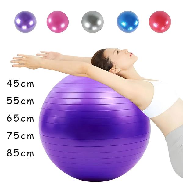 Imagem de Bolas de Fitness de PVC Anti-Explosão - Espessada para Yoga e Exercícios em Casa