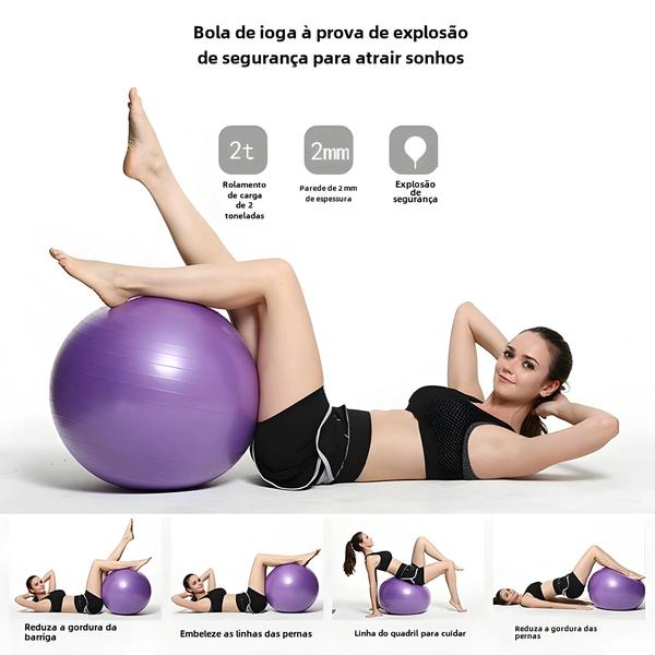 Imagem de Bolas de Fitness de PVC Anti-Explosão - Espessada para Yoga e Exercícios em Casa