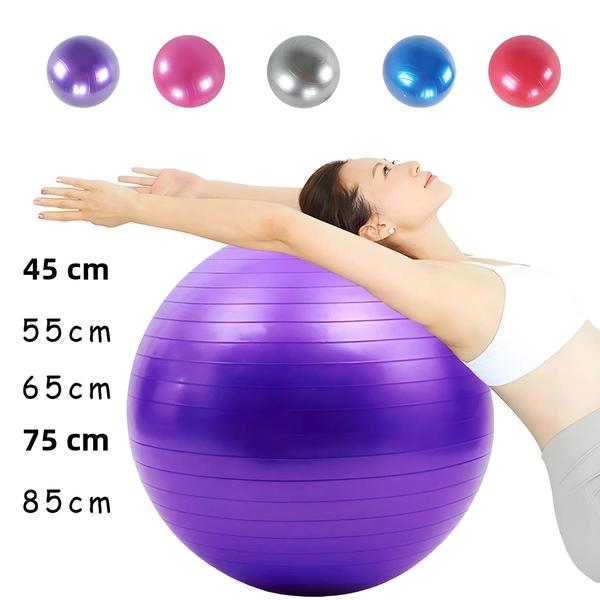 Imagem de Bolas de Fitness de PVC Anti-Explosão - Espessada para Yoga e Exercícios em Casa