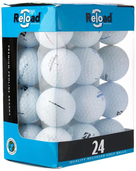 Imagem de Bolas de golfe recicladas Bridgestone Reload, pacote com 24 unidades, brancas