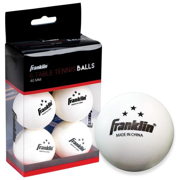 Imagem de Bolas de pingue-pongue Franklin Sports 3 estrelas, 40 mm, pacote com 6