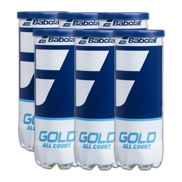 Imagem de Bolas de Tênis Babolat Gold All Court Pack com 6 Tubos