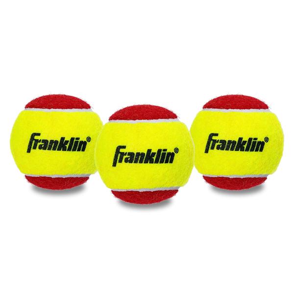 Imagem de Bolas de tênis Franklin Sports Starter, pacote com 3, vermelhas