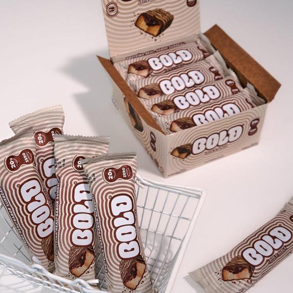 Imagem de Bold Bar (Caixa 12 Unidades de 60g) - Bold Snacks - Leite e Avelã