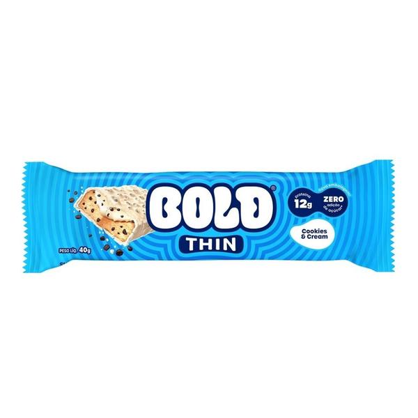 Bold Bar Thin (40g) - Sabor: Cookies Imagem de Bold Bar Thin (40g) - Sabor: Cookies