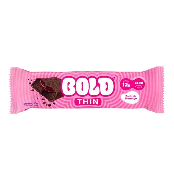 Imagem de Bold Bar Thin (40g) - Sabor: Trufa de Morango.