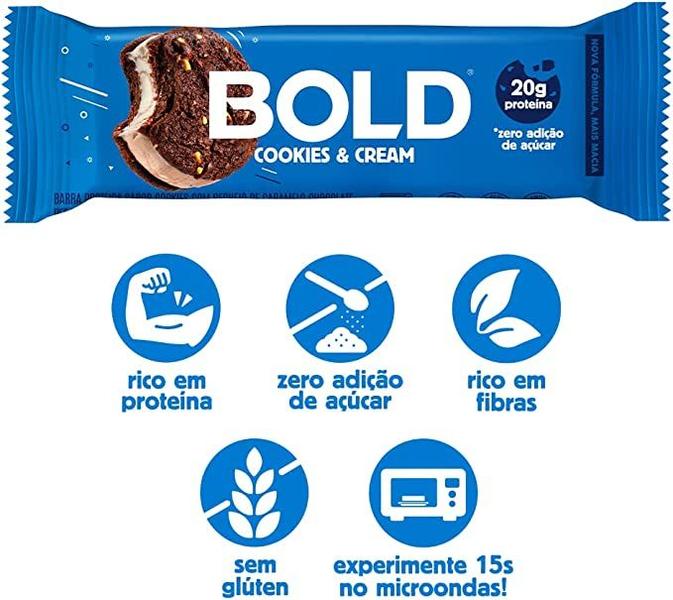 Imagem de BOLD COOKIES & CREAM (Caixa 12 unid.)