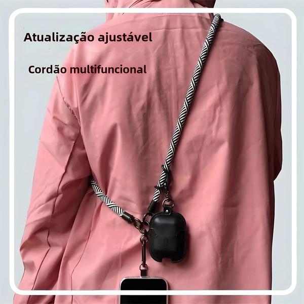 Imagem de Bold Long 8MM X 120CM Cordão Removível Para Celular Alça De Ombro Crossbody Universal Cabo