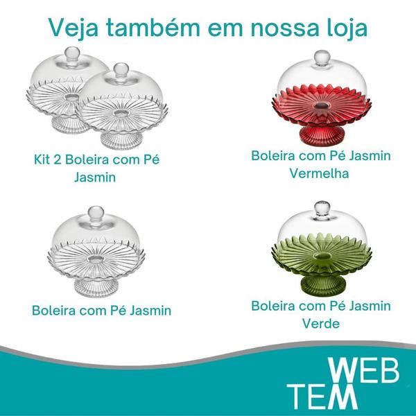 Imagem de Boleira de Vidro com Pé e Tampa Pétalas de Jasmin 24cm Dourada Vitazza Prato para Bolo e Doces Decoração de Festas e Mesa Posta Elegante Sustentável