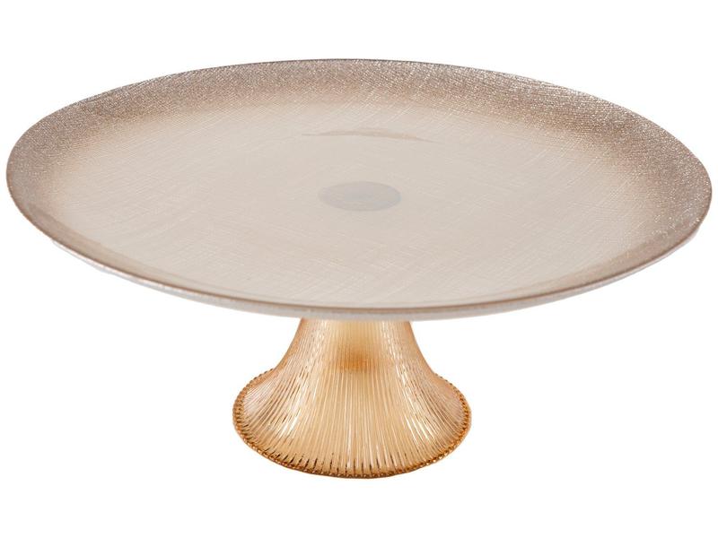 Boleira de Vidro Nell Gold 28cm Boleira de Vidro Nell Gold 28cm