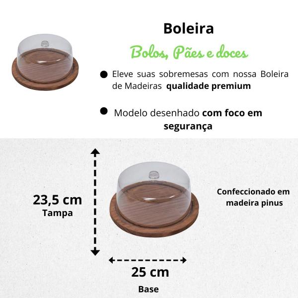 Imagem de Boleira Grande Redonda Recipiente Para Bolo de Acrilico Eco