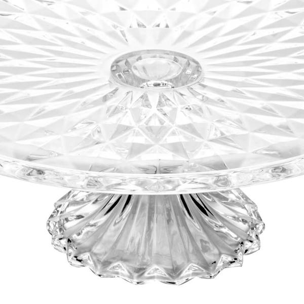 Boleira Vidro Centro Mesa Tampa Diamond 31Cm - Lyor 220035 Imagem de Boleira Vidro Centro Mesa Tampa Diamond 31Cm - Lyor 220035