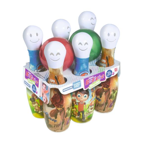 Imagem de Boliche Brinquedo Infantil Super Resistente 6 Pinos 2 Bolas