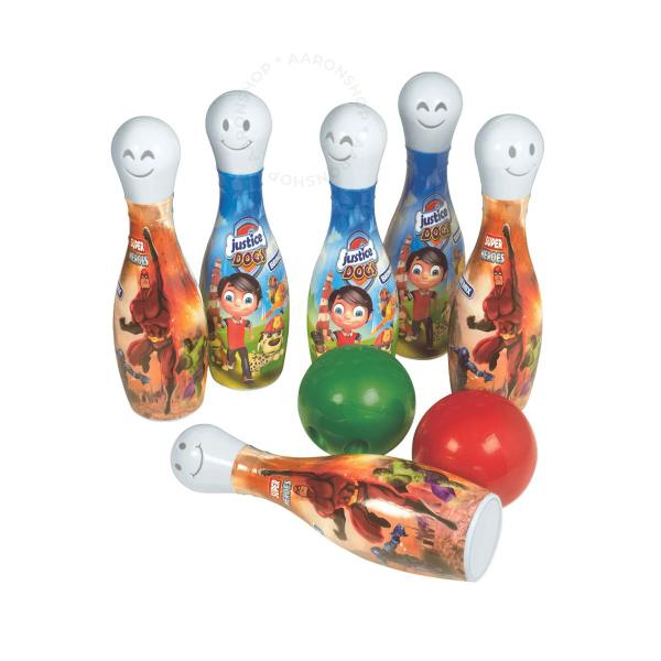 Imagem de Boliche de brinquedo Super Heróis - 2 bolas 6 pinos - Brinquemix