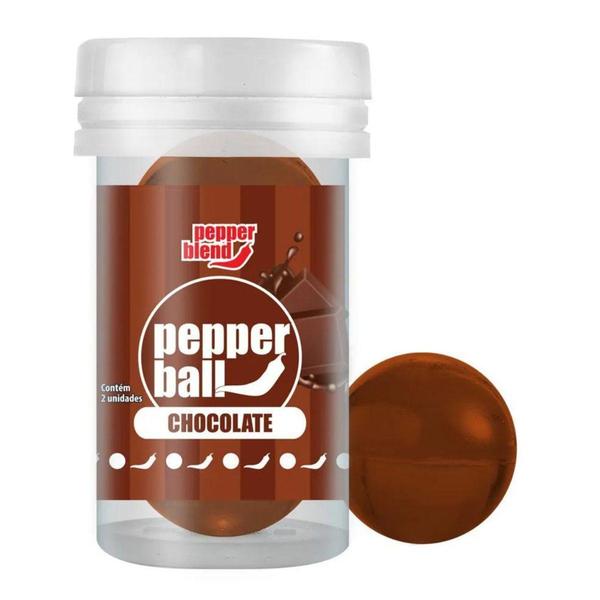 Imagem de Bolinha Beijável Lubrificante Íntimo  Pepper Ball Sabor Chocolate