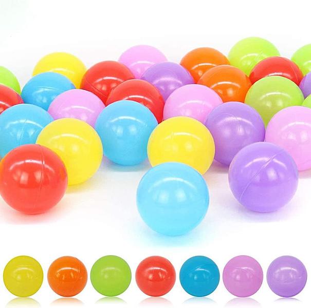 Bolinha de Plástico Colorida Para Piscina Com 100 Unidades - beplace kids Imagem de Bolinha de Plástico Colorida Para Piscina Com 100 Unidades