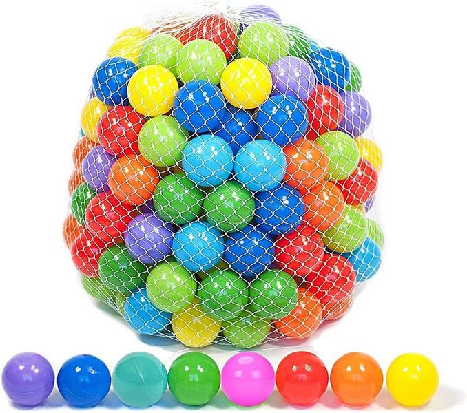 Bolinha de Plástico Colorida Para Piscina Com 100 Unidades - beplace kids Imagem de Bolinha de Plástico Colorida Para Piscina Com 100 Unidades