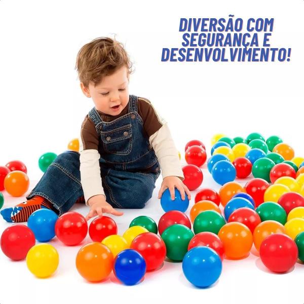 Imagem de Bolinha De Plástico Piscina Coloridas Resistente Atacado Infantil 25 50 100 Unidades Não Amassa