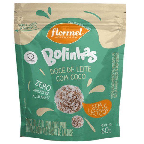 Imagem de Bolinhas Doce de Leite com Coco Zero Açúcar, Zero Lactose Flormel 60g