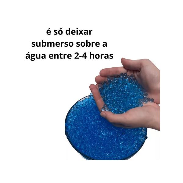 Imagem de Bolinhas Gel Azul 10000 Unidades  Bolinhas Leves  Práticas Diversão Agua