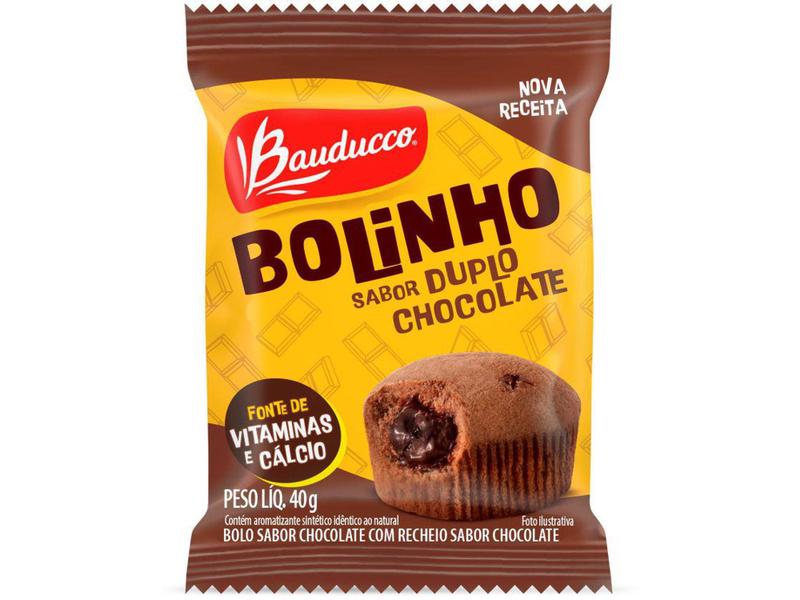 Bolinho Recheado Chocolate Bauducco Duplo - 40g Imagem de Bolinho Recheado Chocolate Bauducco Duplo - 40g