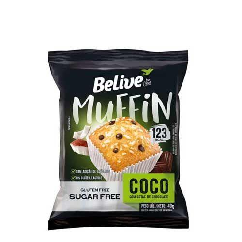 Imagem de Bolinho Sem Glúten, Sem Açúcar, Belive Be Free Coco + Chocolate 40g