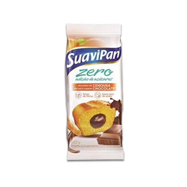 Bolinho Zero Açúcar Cenoura Recheado Com Chocolate Suavipan Unidade de 40g Imagem de Bolinho Zero Açúcar Cenoura Recheado Com Chocolate Suavipan Unidade de 40g