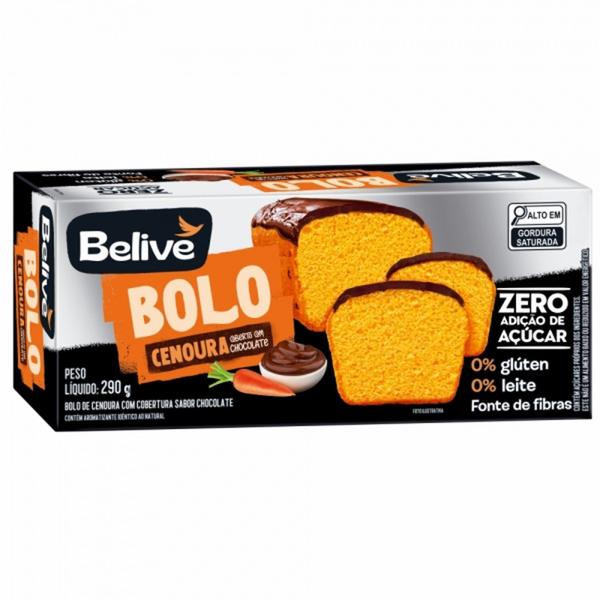 Imagem de Bolo de Cenoura c/ Chocolate S/ Gluten BELIVE 290g