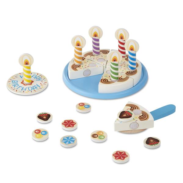 Imagem de Bolo de festa de aniversário Toy Melissa & Doug com coberturas