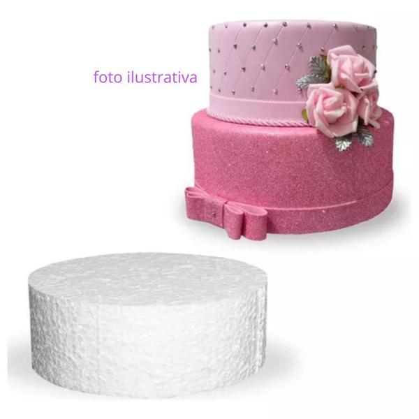 Imagem de BOLO FAKE de Isopor  150x100mm  - Kit com 10 unidades - Monte o bolo com medidas diferentes