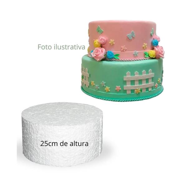 Imagem de BOLO FAKE de Isopor  150x100mm  - Kit com 10 unidades - Monte o bolo com medidas diferentes