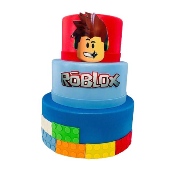 Imagem de Bolo Fake Roblox 3 andares